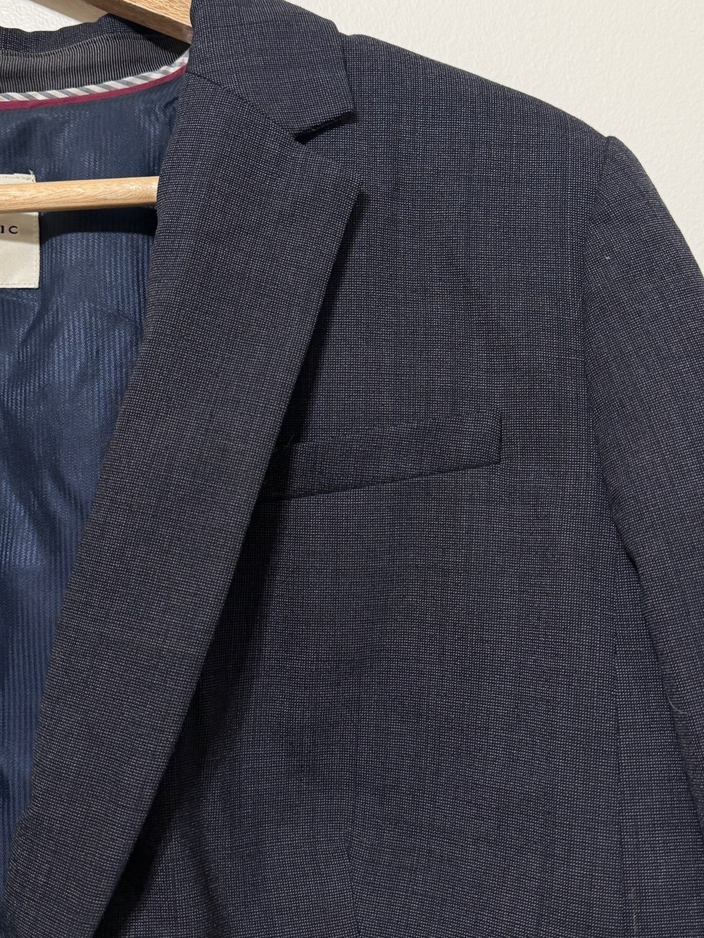 Banana Republic Stretch Wool Blazer Size 16 Women’s Gray Blue - Picture 6 of 11